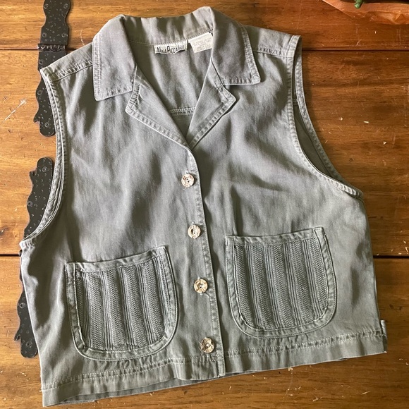 Nina Piccalino Jackets & Blazers - Vintage Nina Piccalino Vest Women’s 6 Medium M Green 90s Y2k Gorp USA Layering
